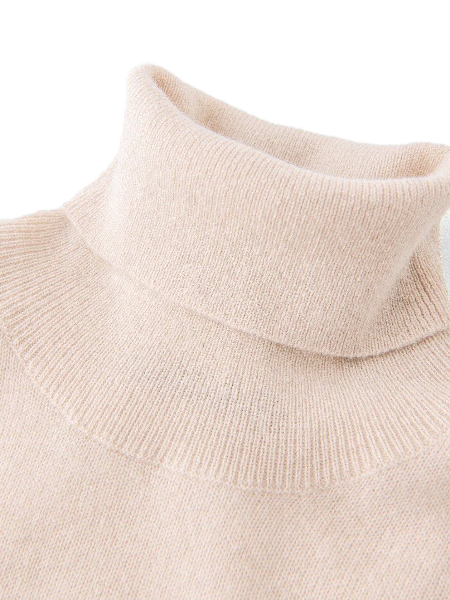 Antique White Cashmere Turtleneck by Proper Cloth