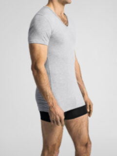 SHIRTLESS | Deep V-Neck Undershirt | Grey