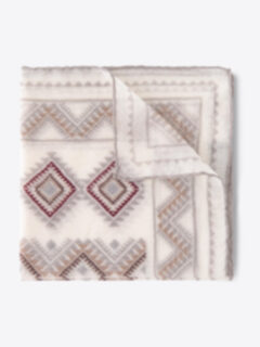 Off White Southwest Print Wool Pocket Square Product Thumbnail 1