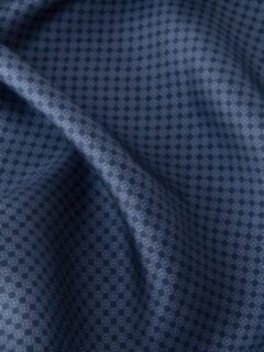 Navy and Light Blue Silk Pocket Square Product Thumbnail 3