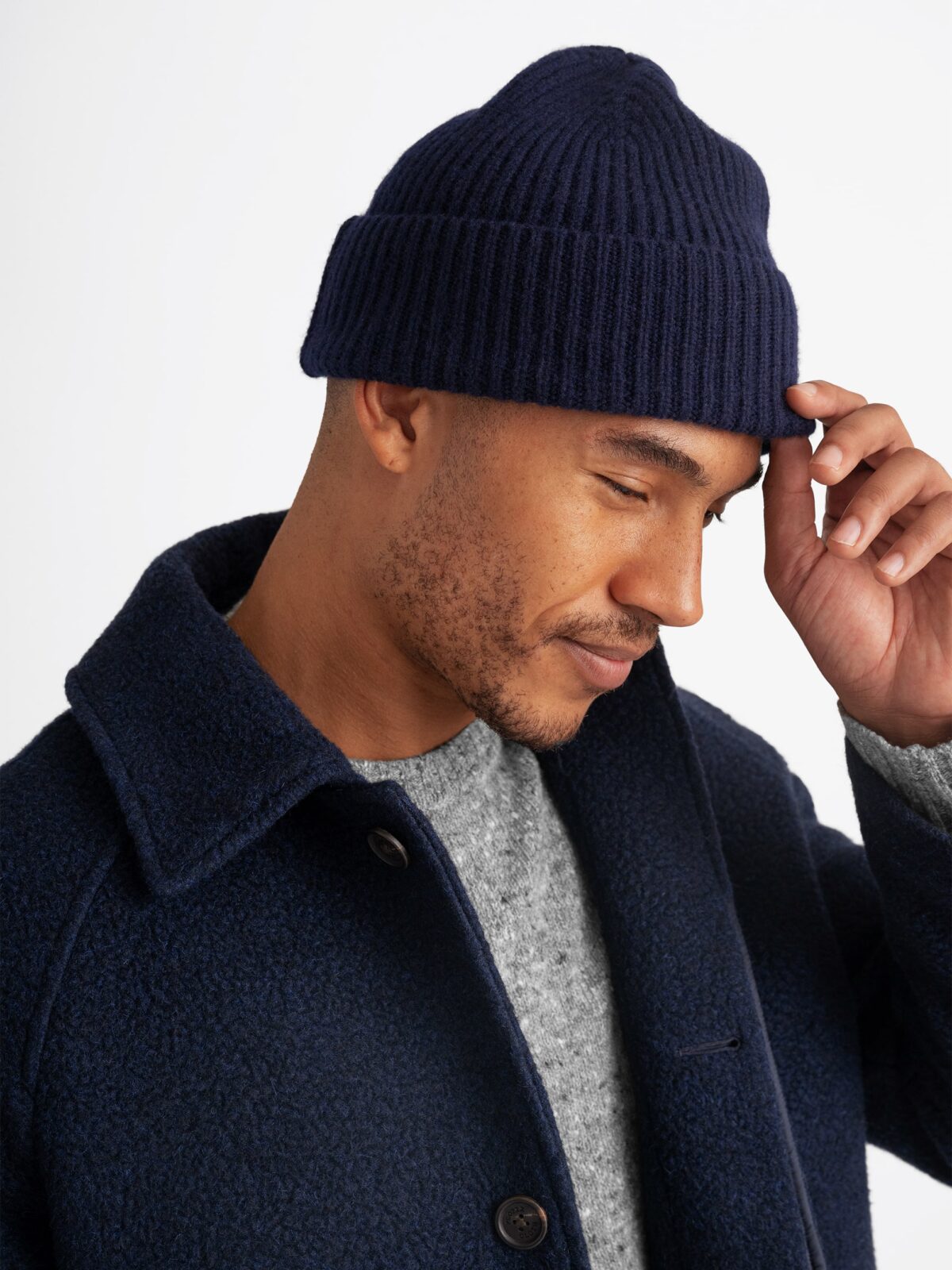 everyone basic beanie ネイビー