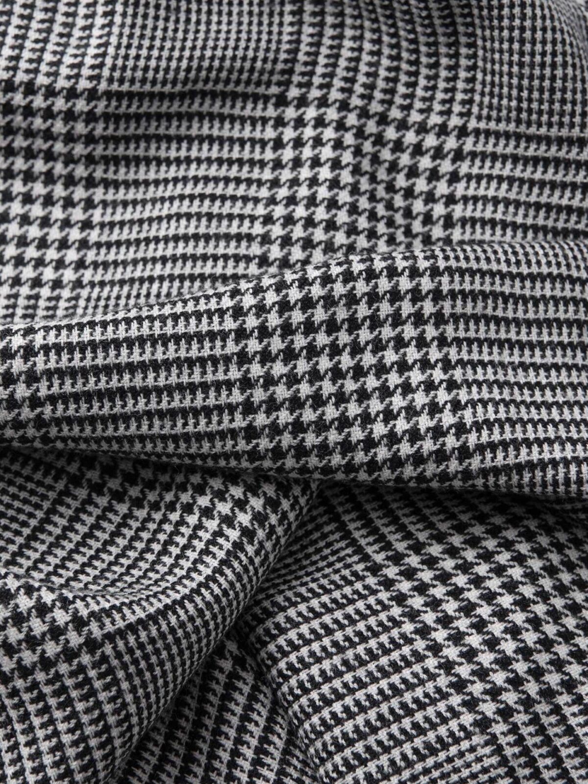 Black and White Glen Plaid Wool Scarf by Proper Cloth