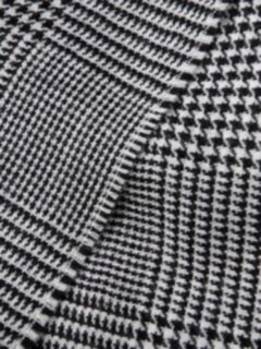 Black and White Glen Plaid Wool Scarf Product Thumbnail 2