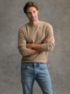 Fawn Cashmere Crewneck Sweater Product Thumbnail 2