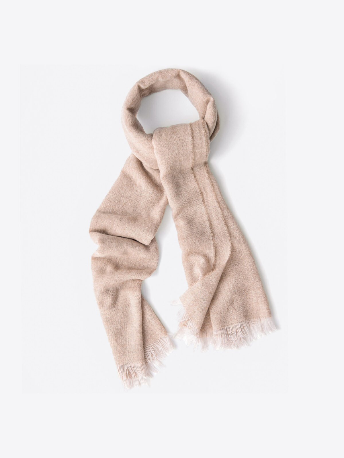 Camel Wool Gauze Scarf