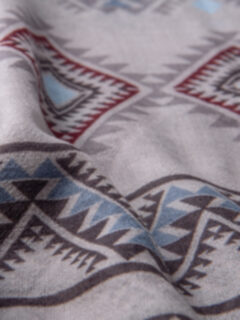 Light Grey Southwest Lightweight Wool Scarf Product Thumbnail 3