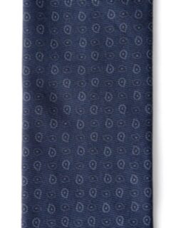 Tonal Blue Small Paisley Print Tie Product Thumbnail 3
