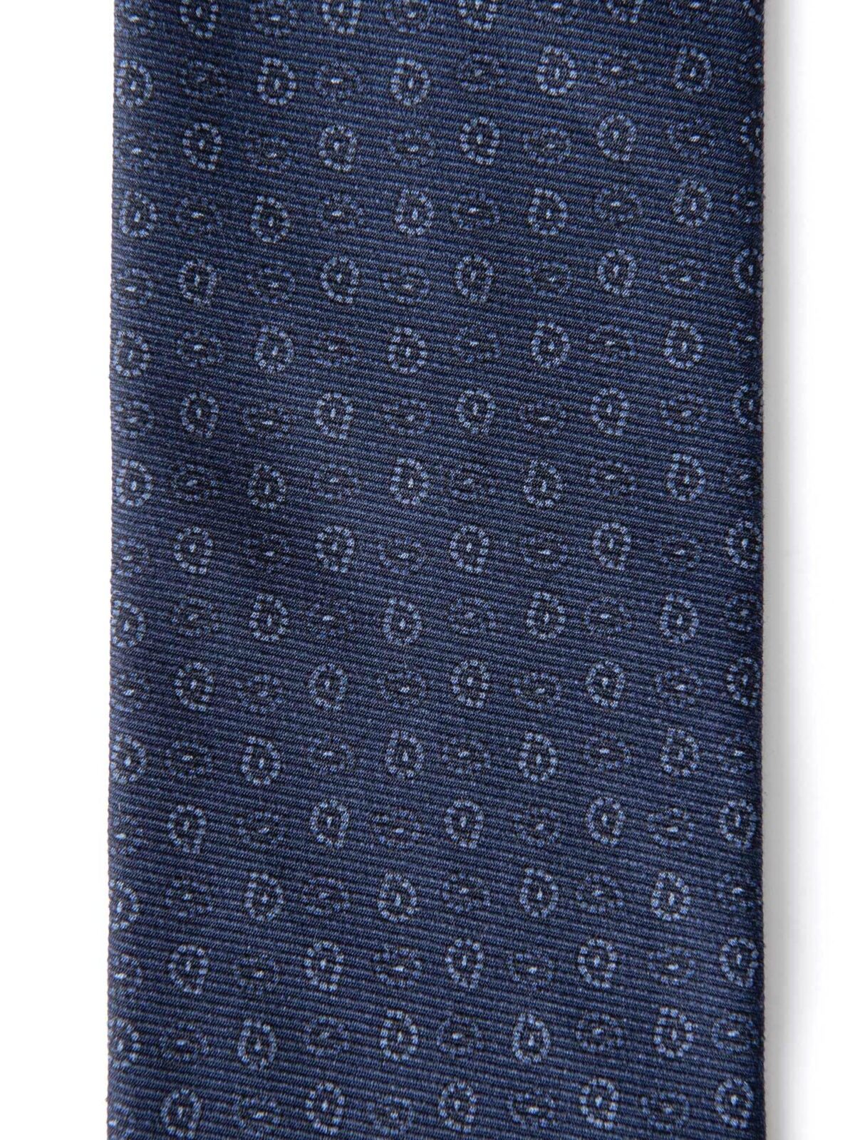 Tonal Blue Small Paisley Print Tie