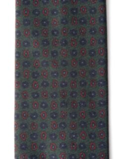 Green and Blue Small Paisley Print Tie Product Thumbnail 3