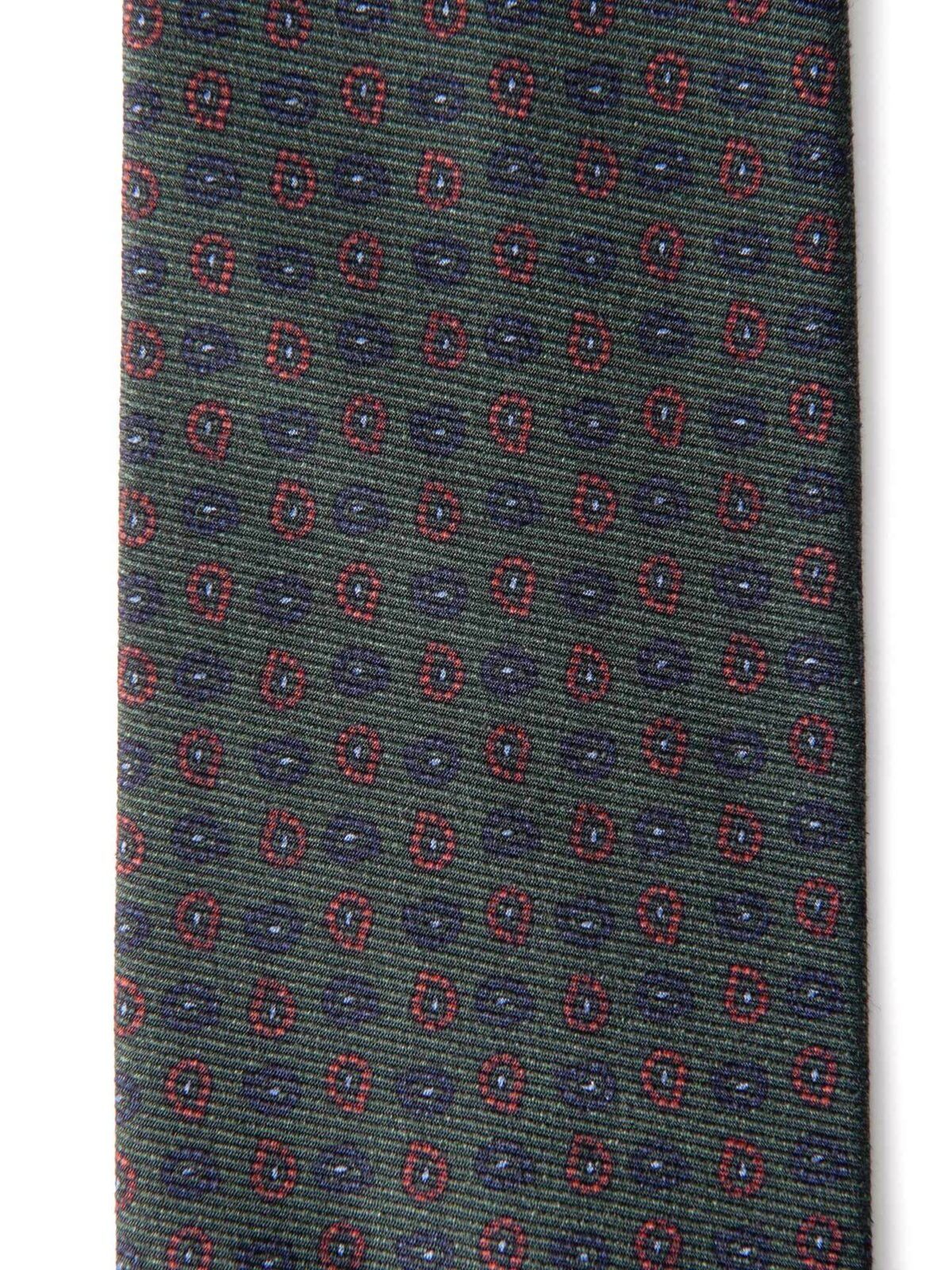 Green and Blue Small Paisley Print Tie