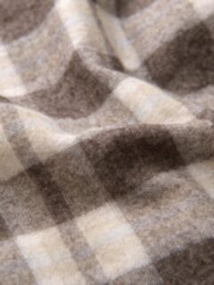 Brown and Beige Plaid Cashmere Blend Shirt Jacket Product Thumbnail 8