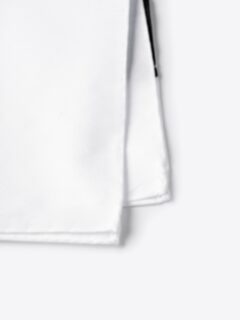 Essential White Linen Pocket Square Product Thumbnail 4