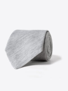 Light Grey Cashmere and Silk Tie Product Thumbnail 1