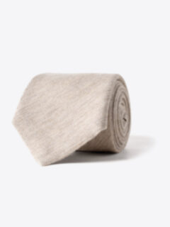 Light Camel Cashmere and Silk Tie Product Thumbnail 1