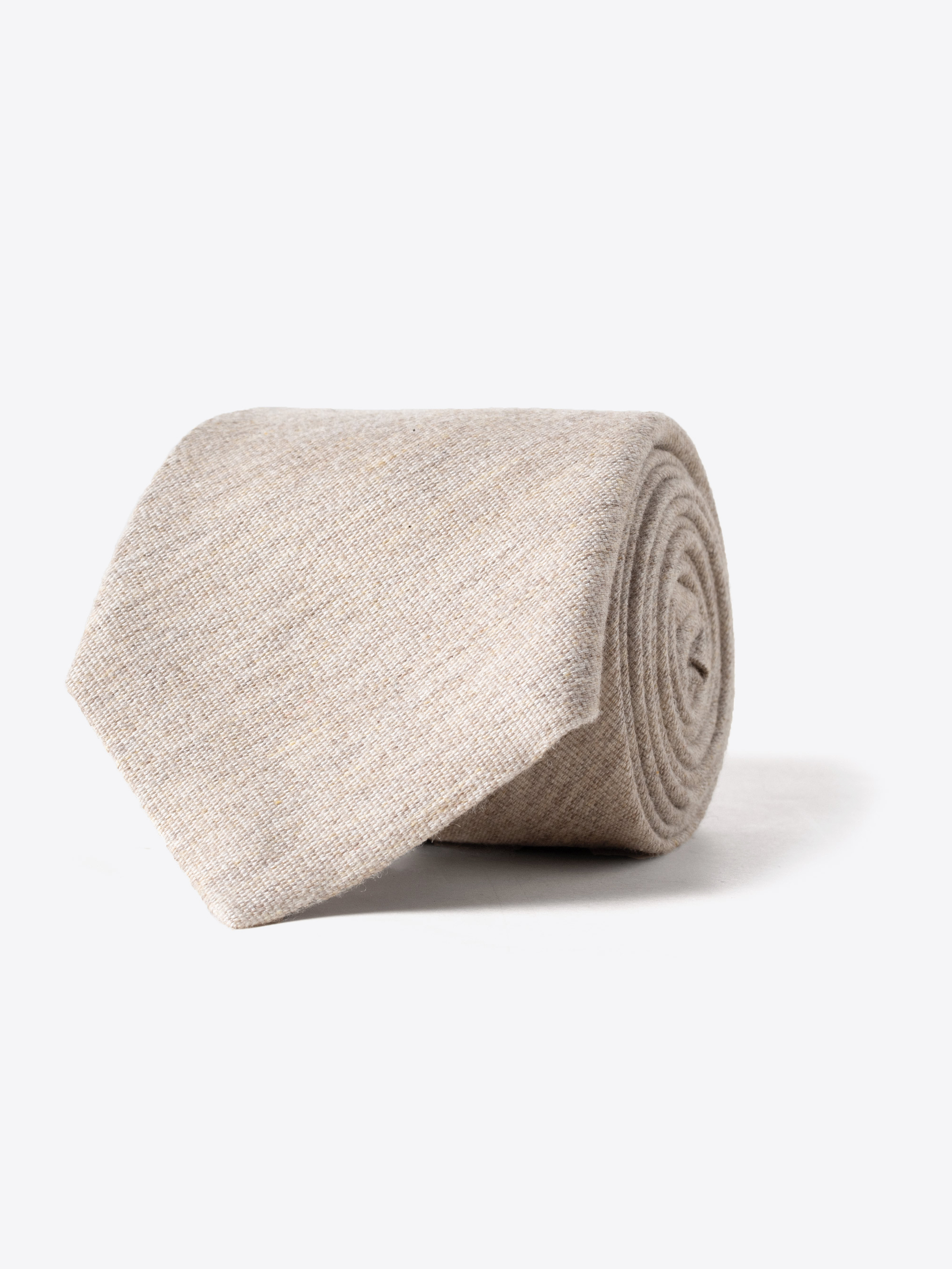Zoom Image of Light Camel Cashmere and Silk Tie