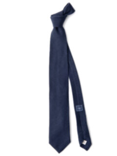 Navy Cashmere Tie Product Thumbnail 2