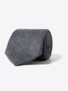 Grey Wool and Silk Tie Product Thumbnail 1