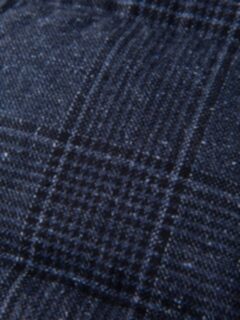 Cortina Navy Plaid Donegal Wool Snap Vest Product Thumbnail 4
