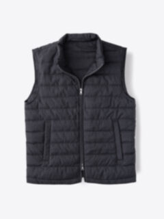 Brera II Dark Grey Merino Wool Zip Vest Product Thumbnail 1
