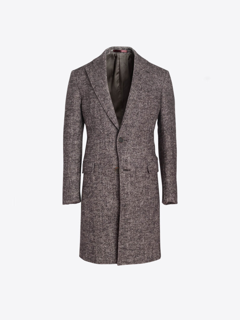 Bleecker Brown Herringbone Wool and Alpaca Coat by Proper Cloth