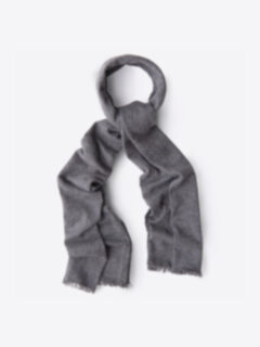 Dark Grey Italian Cashmere Knit Scarf Product Thumbnail 1
