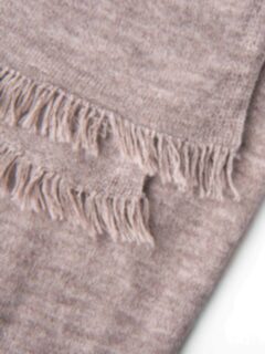 Beige Italian Cashmere Knit Scarf Product Thumbnail 2