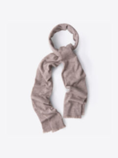 Beige Italian Cashmere Knit Scarf Product Thumbnail 1
