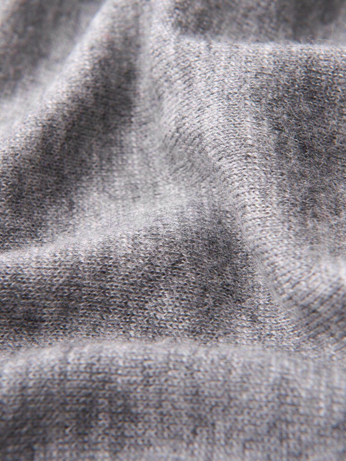 Light Grey Italian Cashmere Knit Scarf