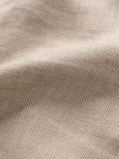 Beige Herringbone Linen Shirt Jacket Product Thumbnail 5