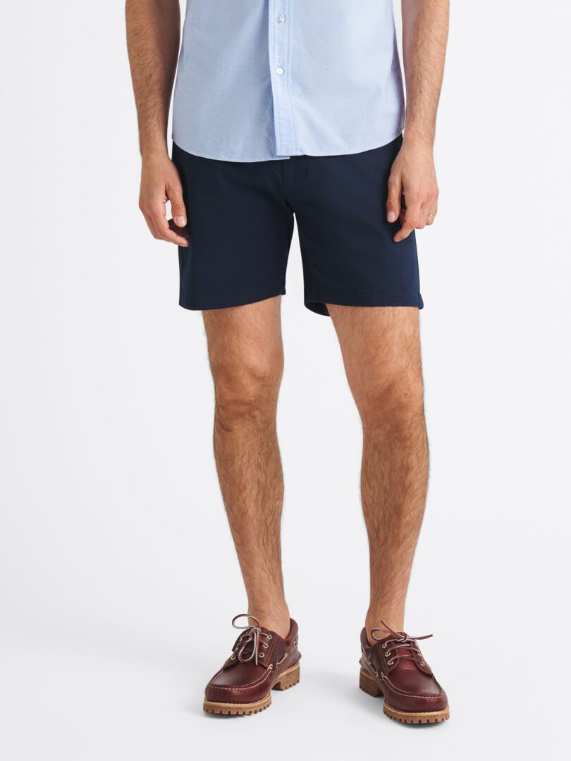 Navy Stretch Cotton Chino Shorts Thumb Detail
