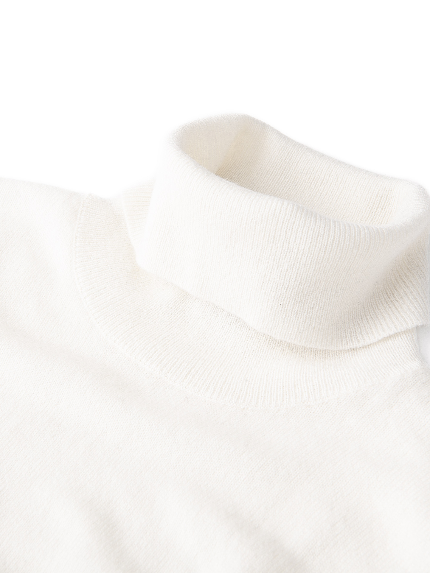 Cream Cashmere Turtleneck Sweater by Proper Cloth