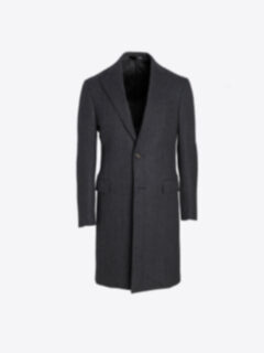 Bleecker Grey Herringbone Coat Product Thumbnail 1