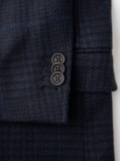 Bleecker Navy Plaid Wool and Cashmere Coat Product Thumbnail 4