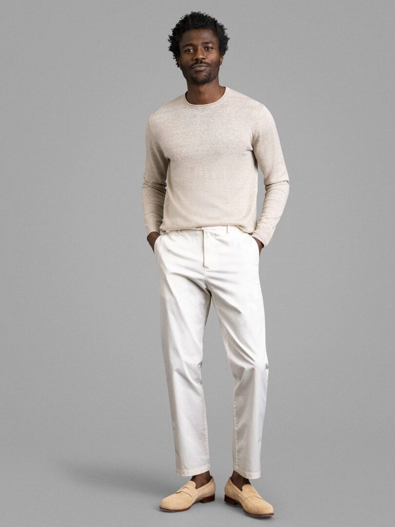 White 2024 linen sweater