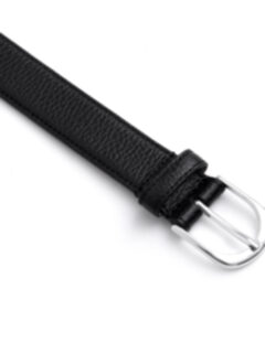Black Pebbled Leather Belt Product Thumbnail 2