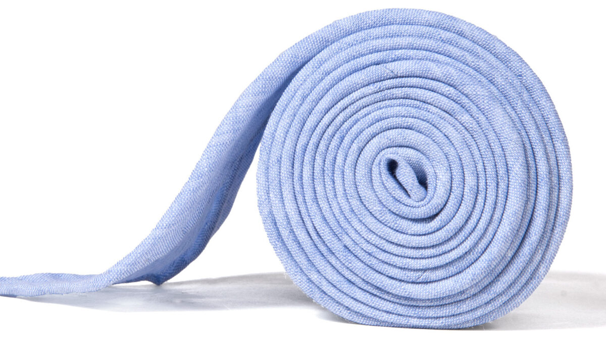 Portofino Faded Blue Linen Tie