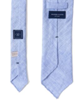 Portofino Faded Blue Linen Tie Product Thumbnail 5