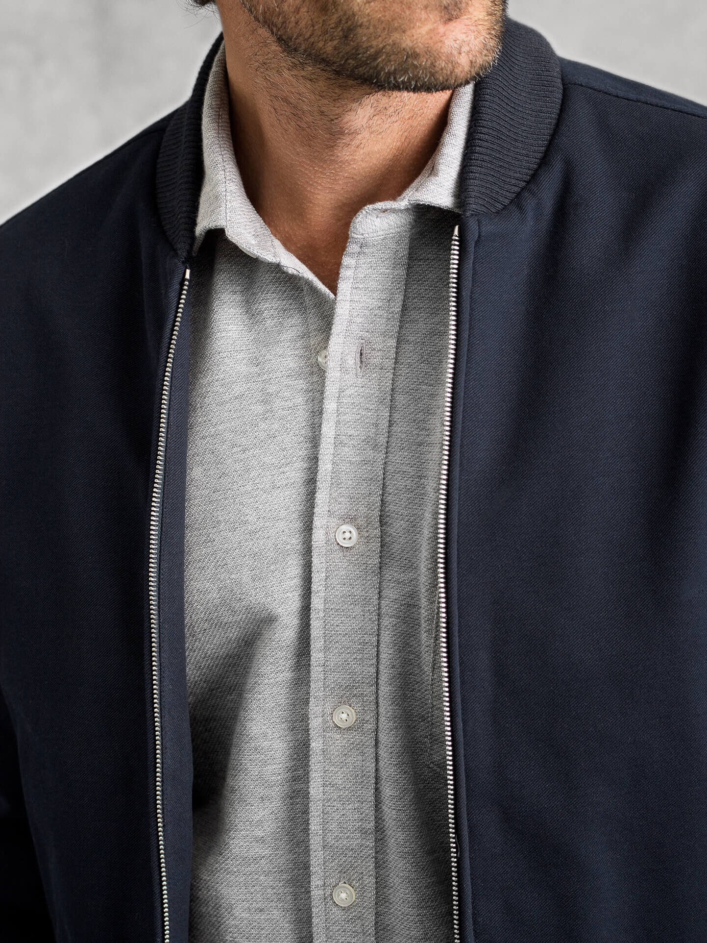 Wavlynn Men's Bomber Jacket Wind Resistant Navy Classic Fit With Rib Knit Trim And Utility Pocket main image 1