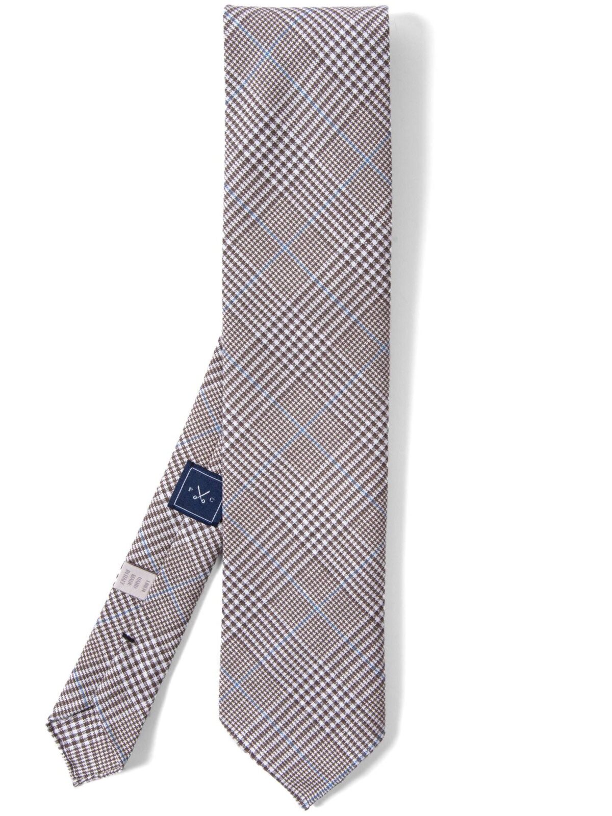 Sorrento Tan Linen Glen Plaid Tie
