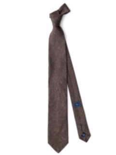 Brown Melange Pindot Silk Grenadine Tie Product Thumbnail 2