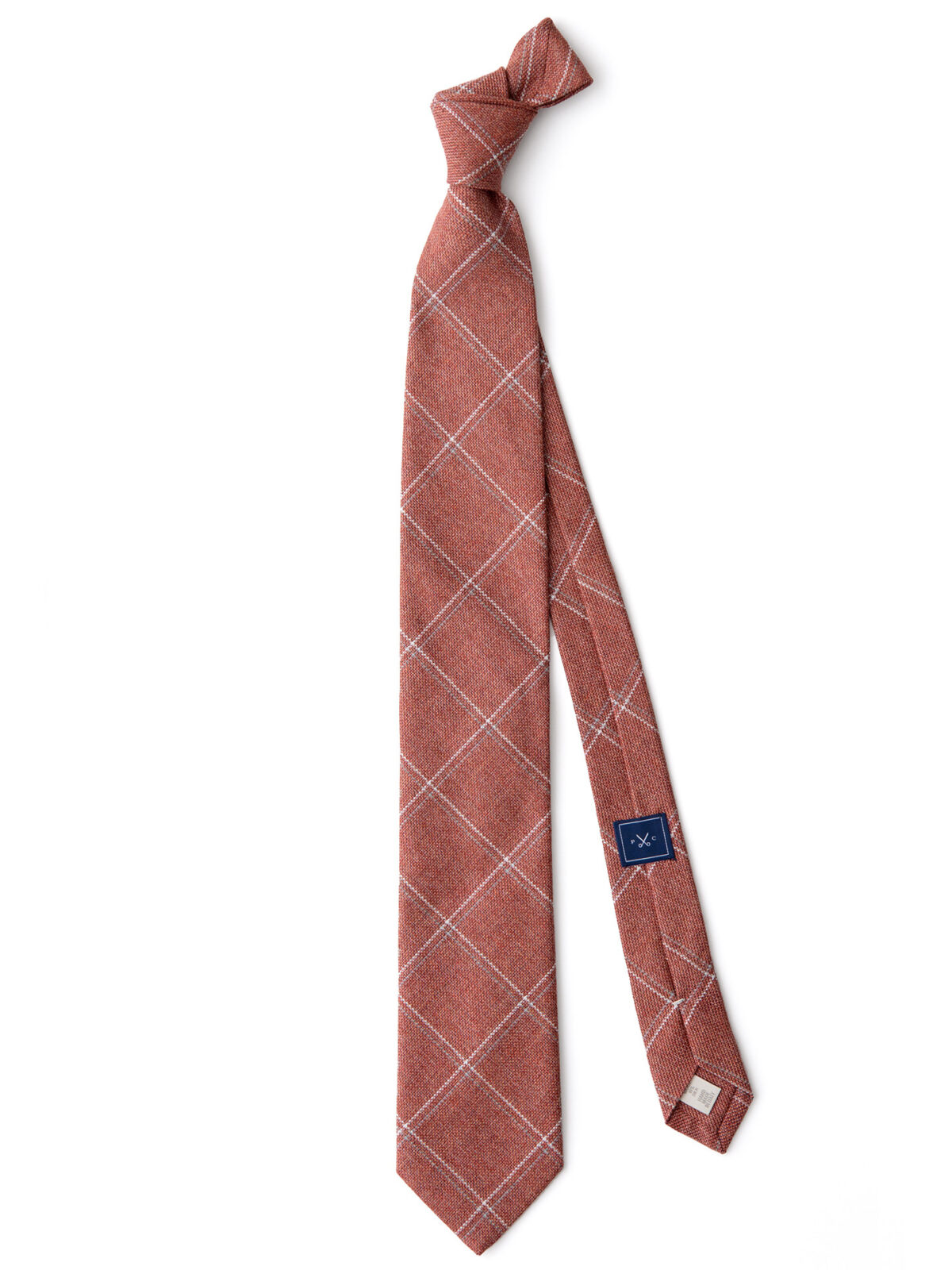 Sienna Cotton Wool and Silk Windowpane Tie