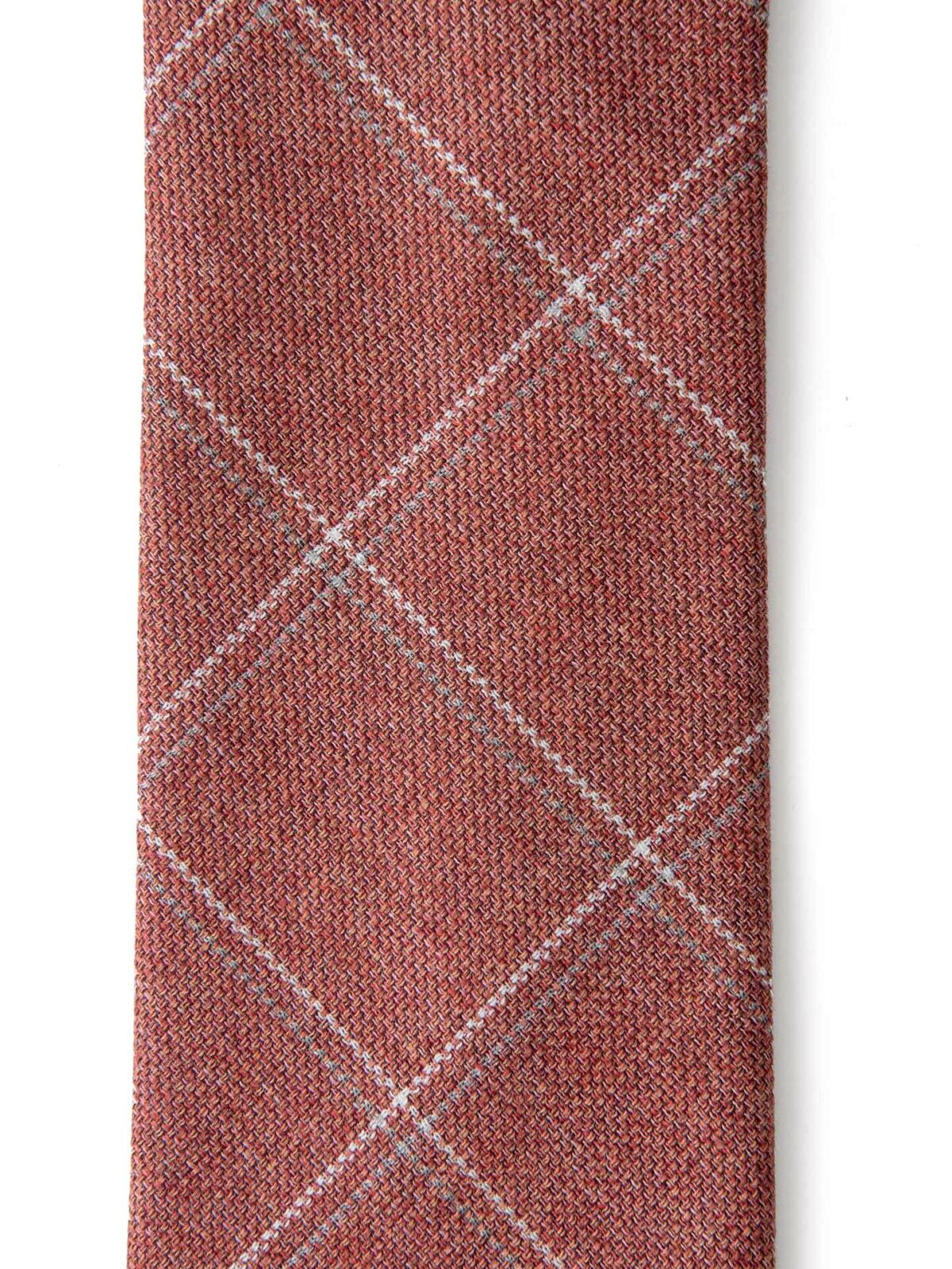 Sienna Cotton Wool and Silk Windowpane Tie