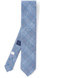 Sorrento Blue Linen Glen Plaid Tie Product Thumbnail 3