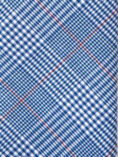 Sorrento Blue Linen Glen Plaid Tie Product Thumbnail 4