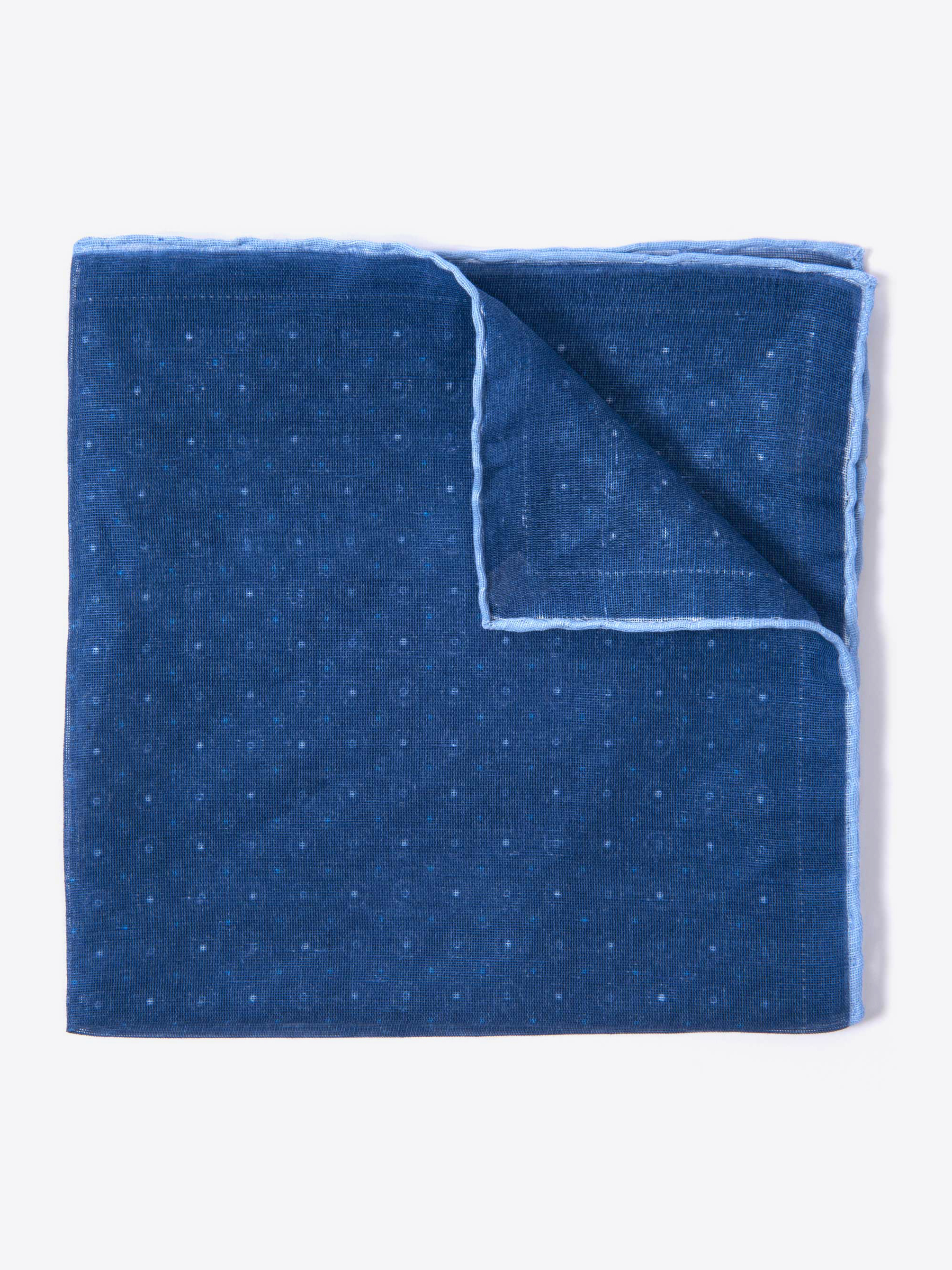 Zoom Image of Dark Blue Print Pocket Square