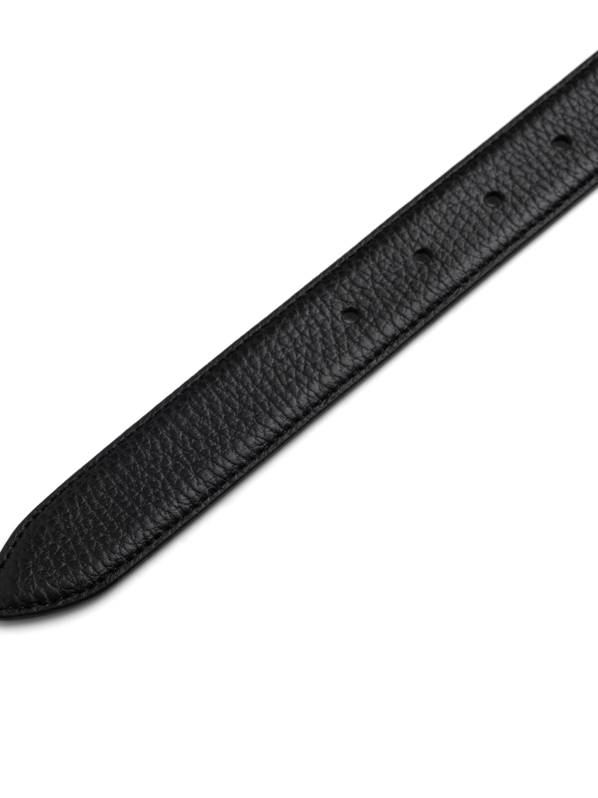 Black Pebbled Leather Belt