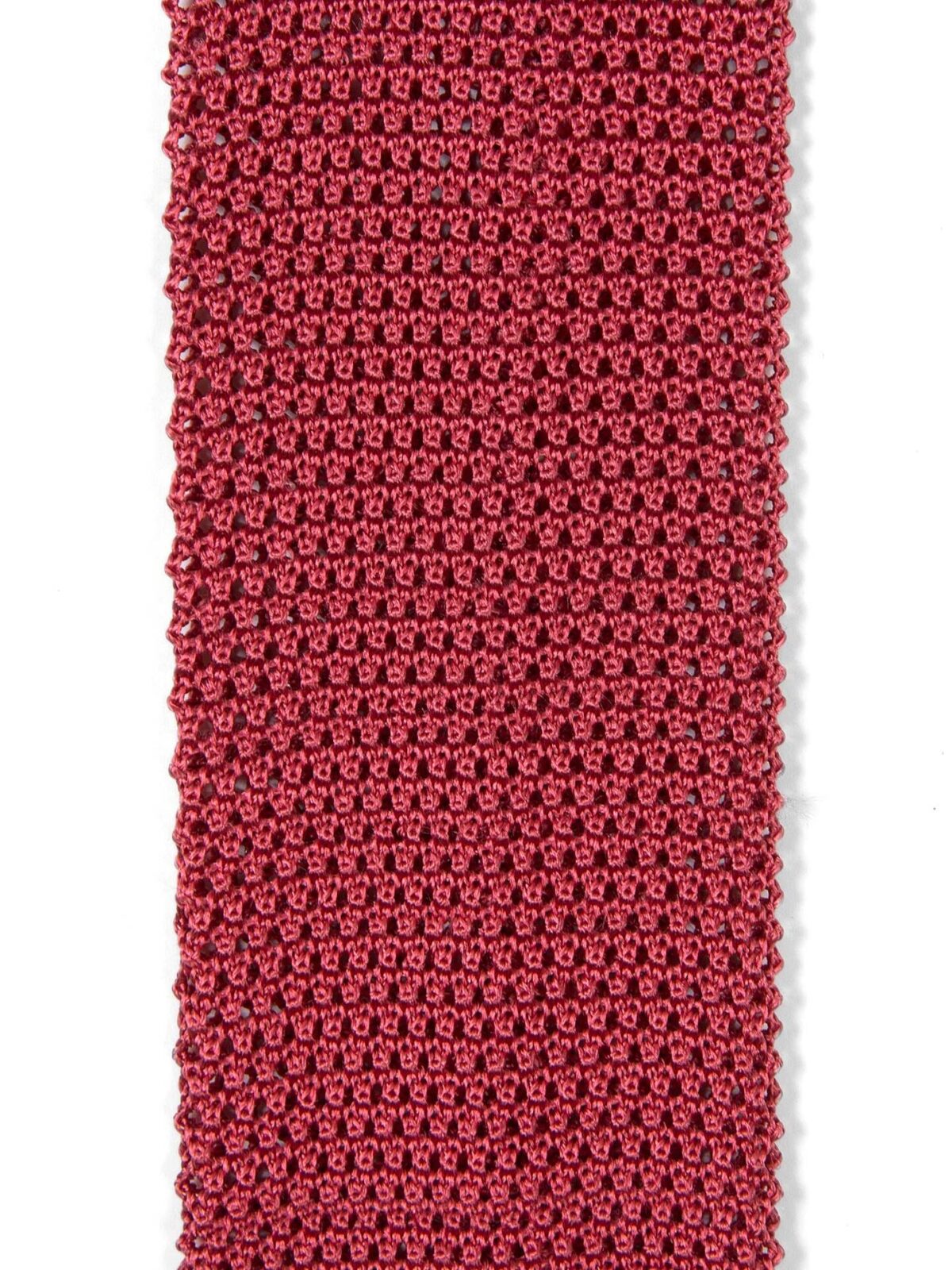 Coral Red Silk Knit Tie