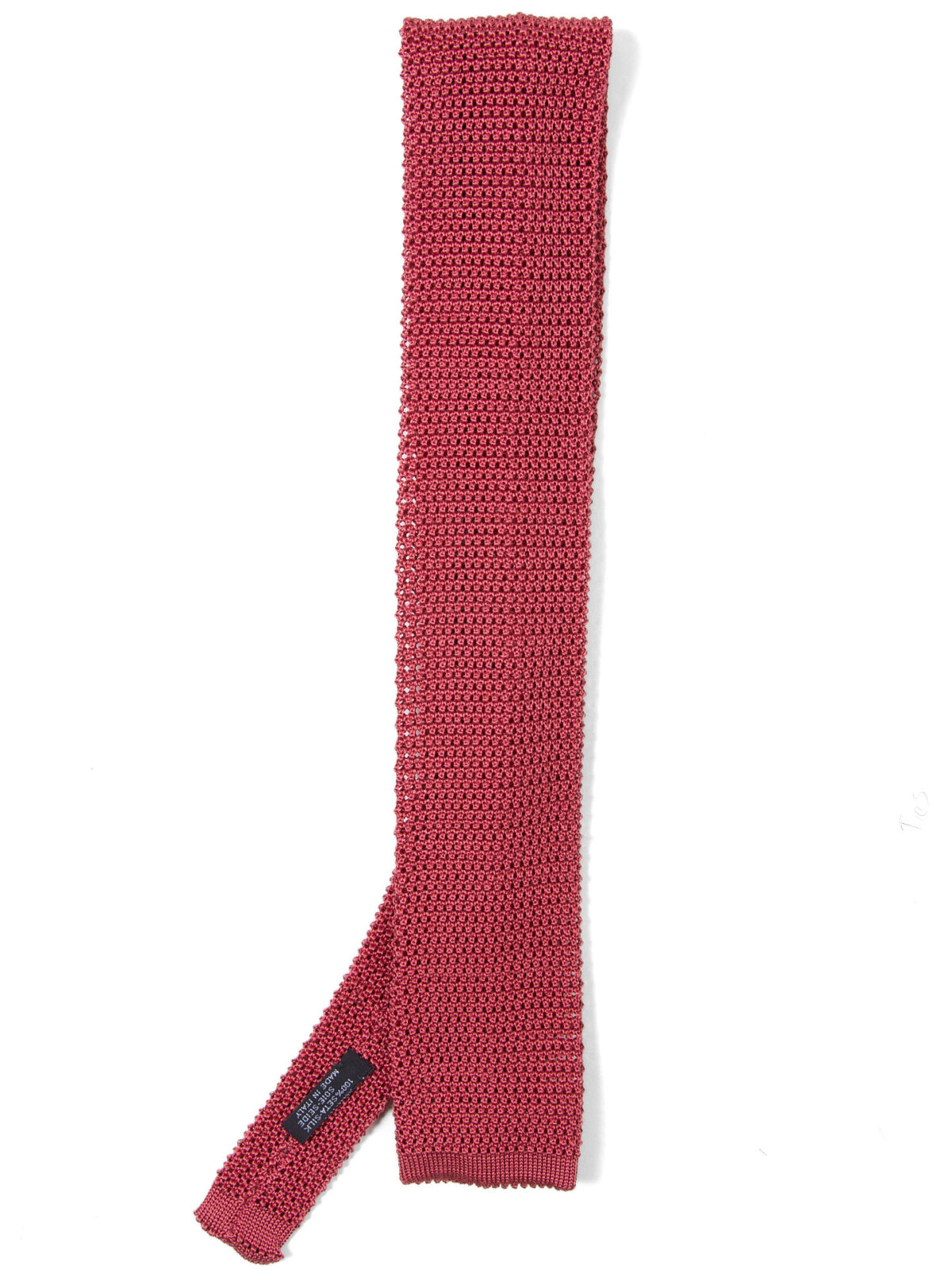 Coral Red Silk Knit Tie