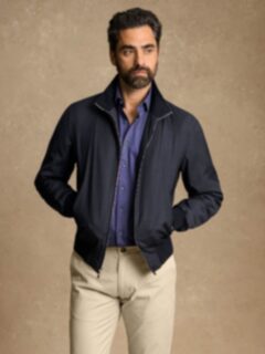Lucca Navy Merino Windbreaker Product Thumbnail 2