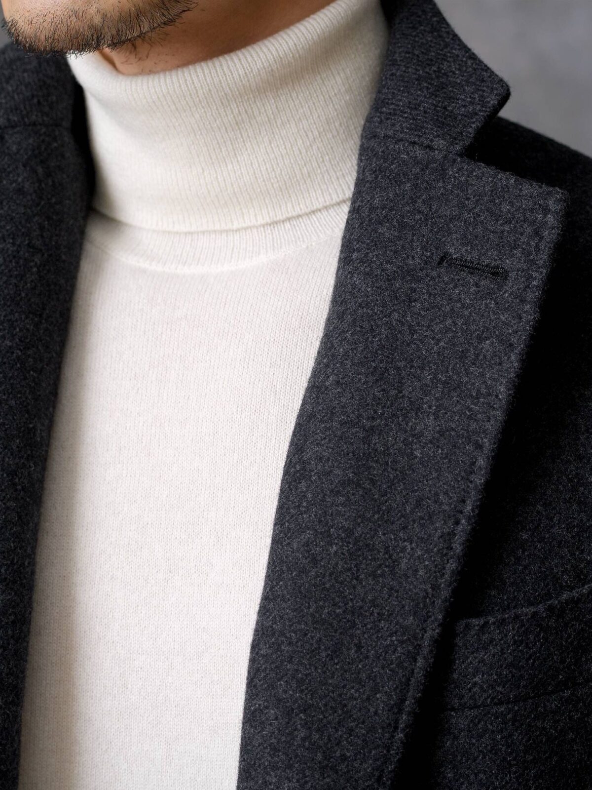 Bowery Charcoal Wool Unstructured Coat